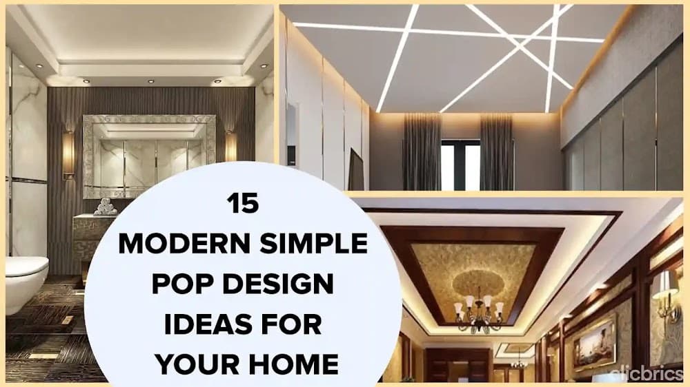 15 Modern Simple POP Design Ideas For Your Home- With Images | Living Room, Bedroom & Bathroom