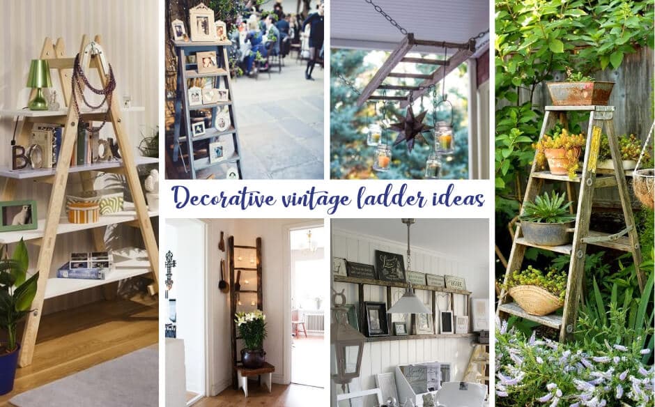 Get inspired with these decorative vintage ladder ideas